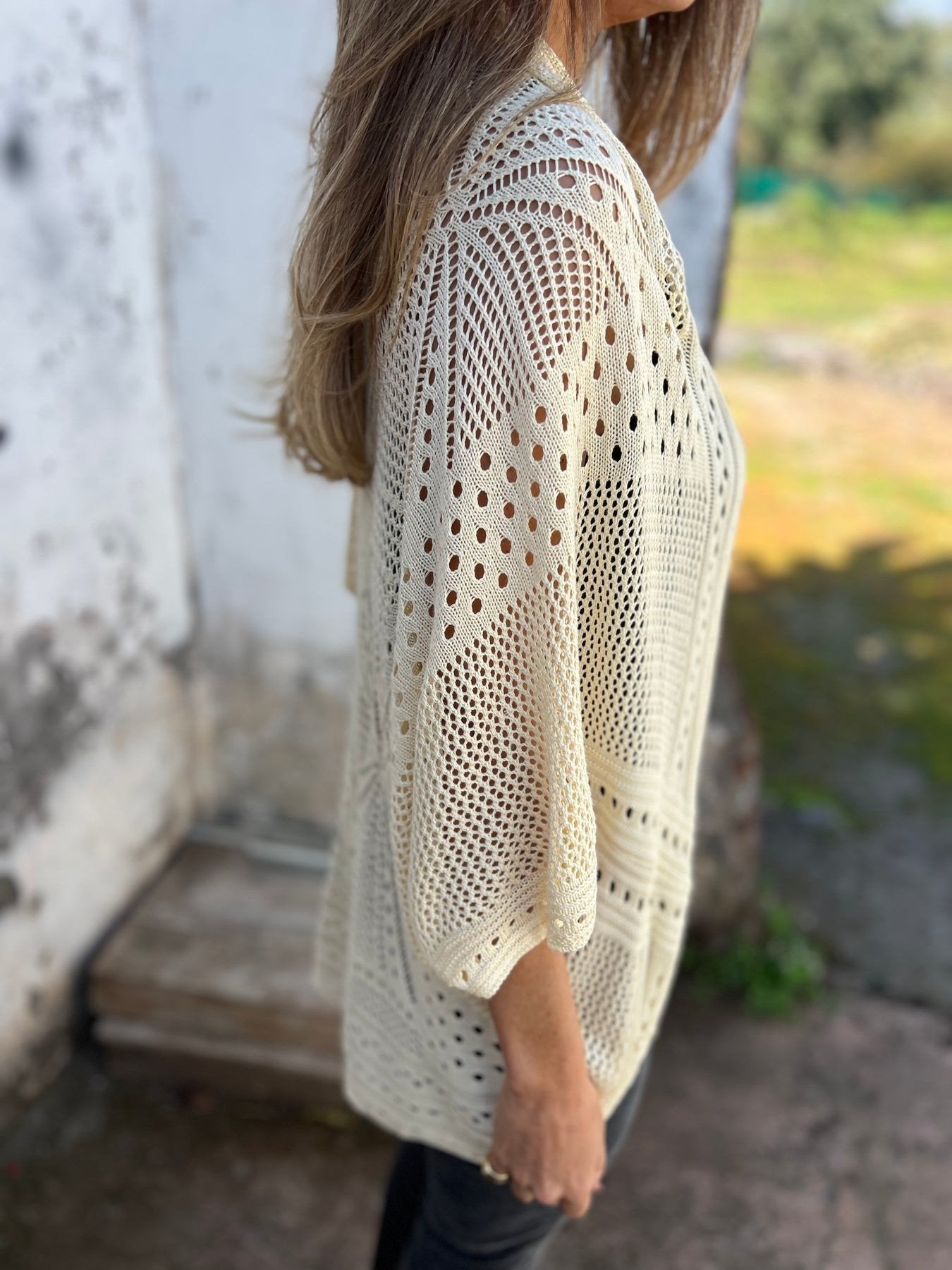 RÄUMUNGSVERKAUF🔥Damen hohler Halbarm-Cardigan
