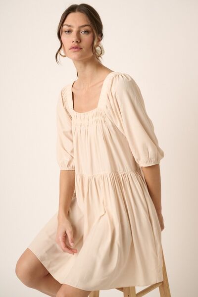 Mittoshop Mini-Kleid mit Biesen-Detail und Bindebändern