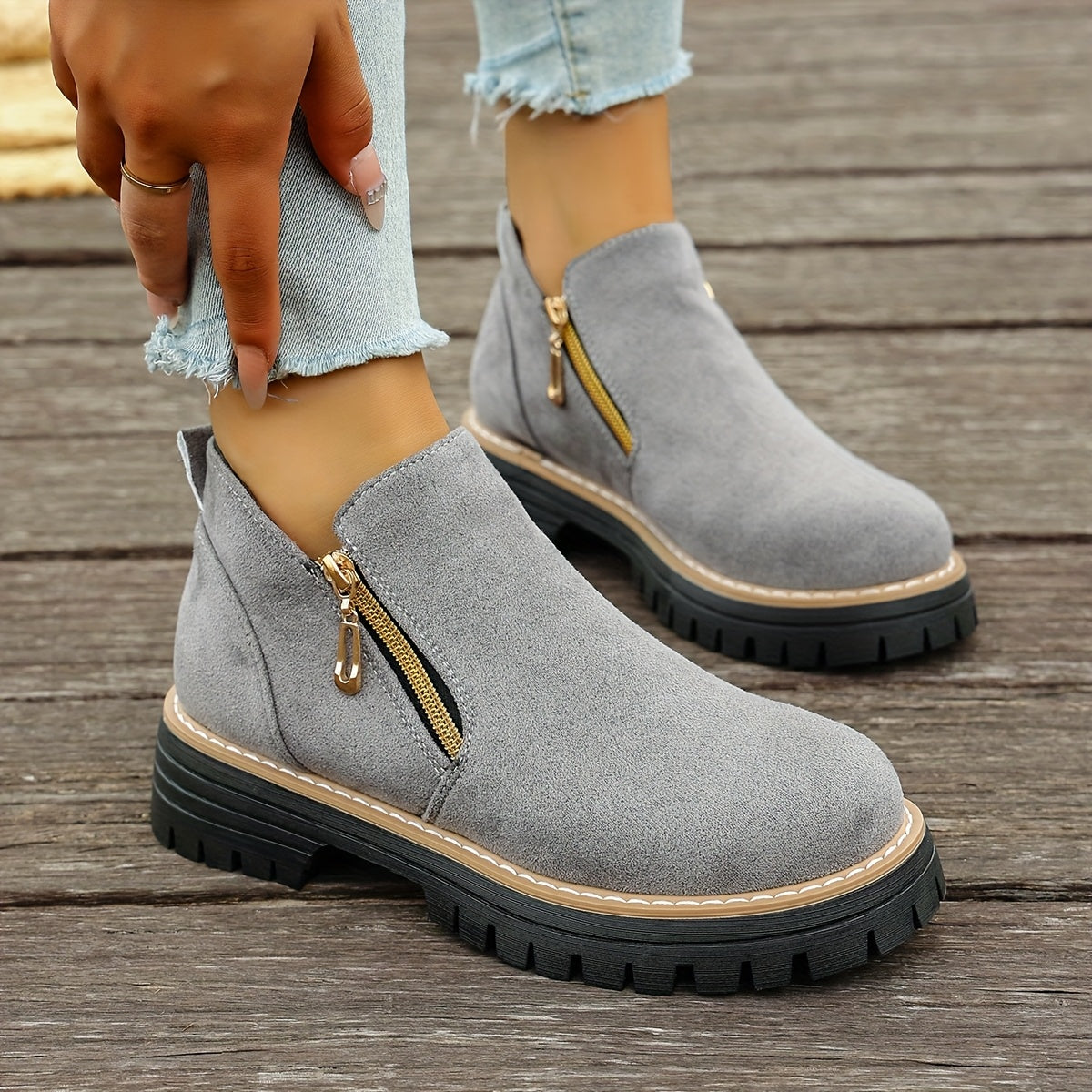 🔥Letzter Tag Promotion 50% RABATT - Plateau-Stiefeletten für Damen