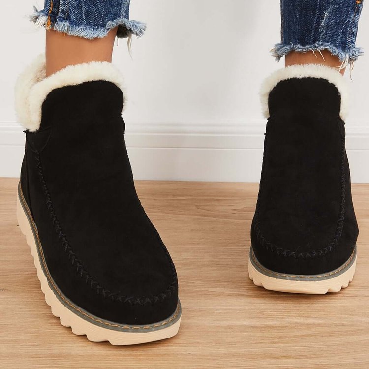 Klassische rutschfeste Knöchel-Schneestiefel für Damen