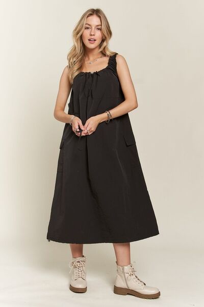 Robe Cargo ADORA Fendue à Cordon de Serrage