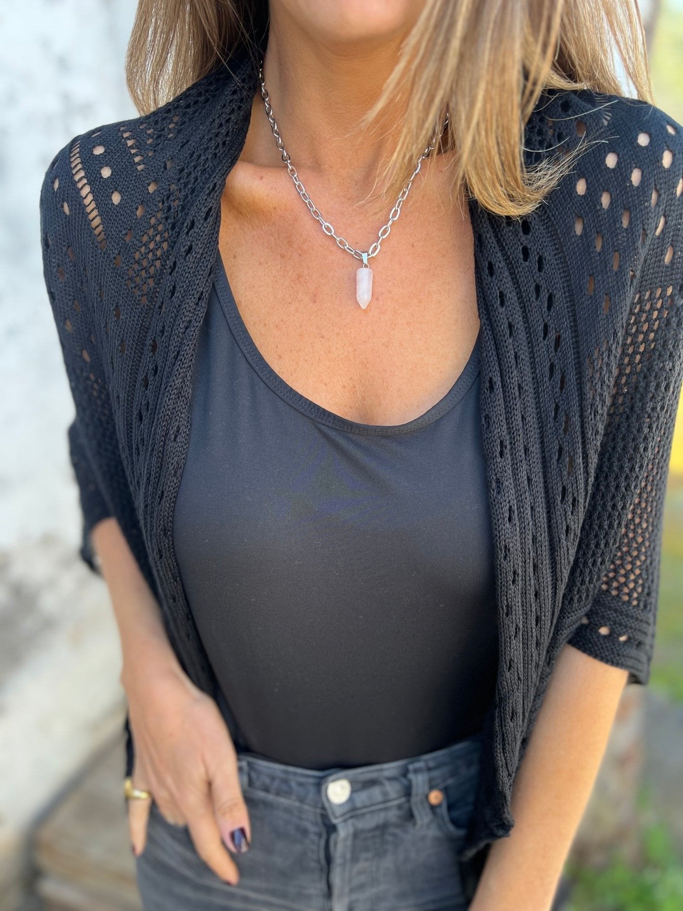 LIQUIDATION🔥Gilet femme creux demi-manches