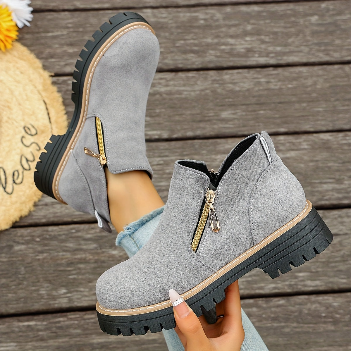 🔥Letzter Tag Promotion 50% RABATT - Plateau-Stiefeletten für Damen