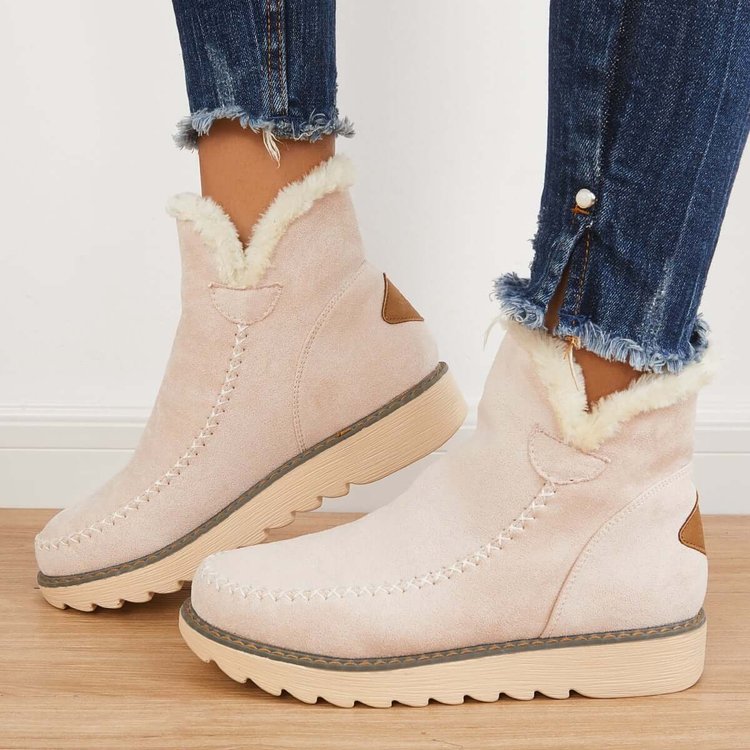 Klassische rutschfeste Knöchel-Schneestiefel für Damen