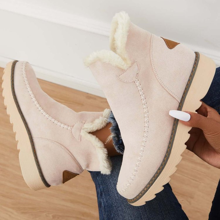 Klassische rutschfeste Knöchel-Schneestiefel für Damen