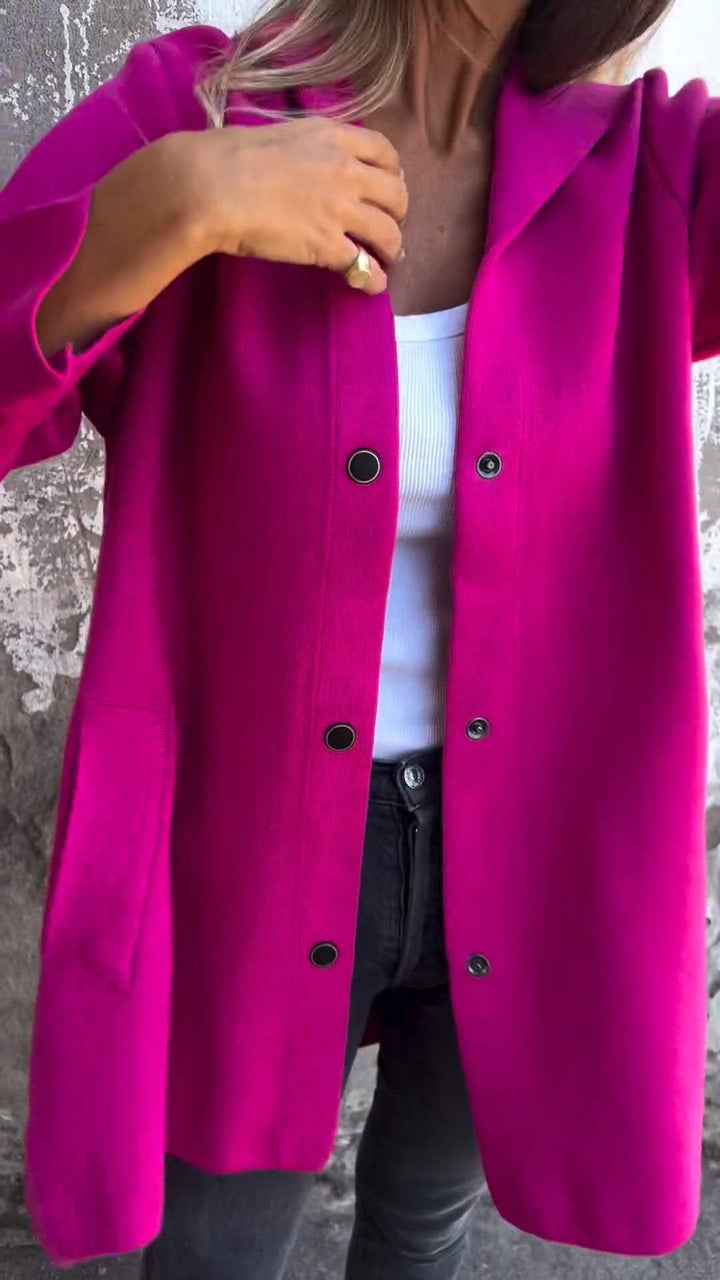 RÄUMUNGSVERKAUF🔥 Freizeitjacke mit Kapuze und einer Knopfleiste