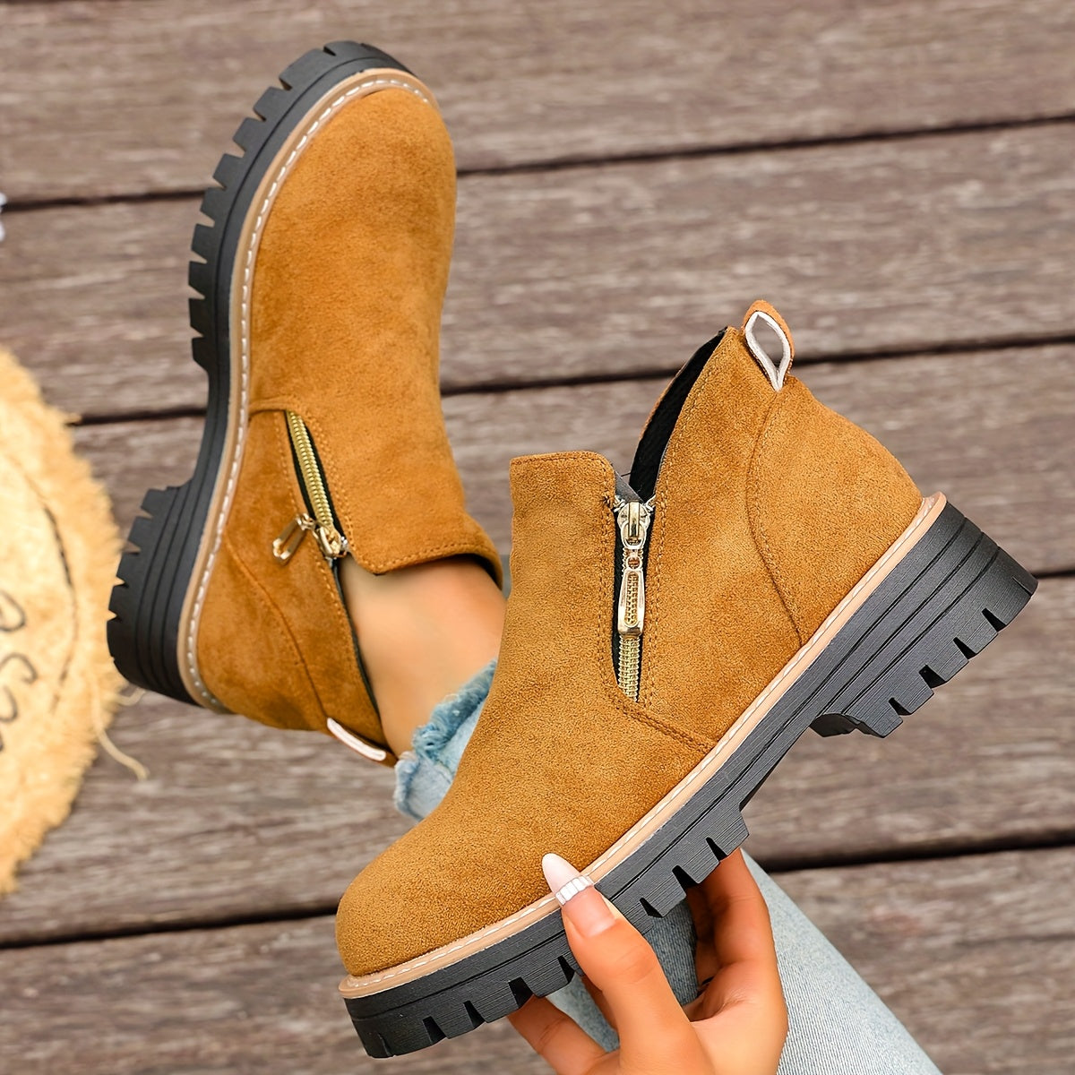 🔥Letzter Tag Promotion 50% RABATT - Plateau-Stiefeletten für Damen