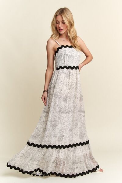ADORA Maxikleid mit verstellbaren Trägern und Blumenmuster