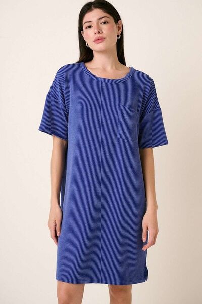 Robe t-shirt à manches courtes en maille côtelée Urban de Mittoshop