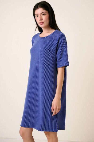 Robe t-shirt à manches courtes en maille côtelée Urban de Mittoshop