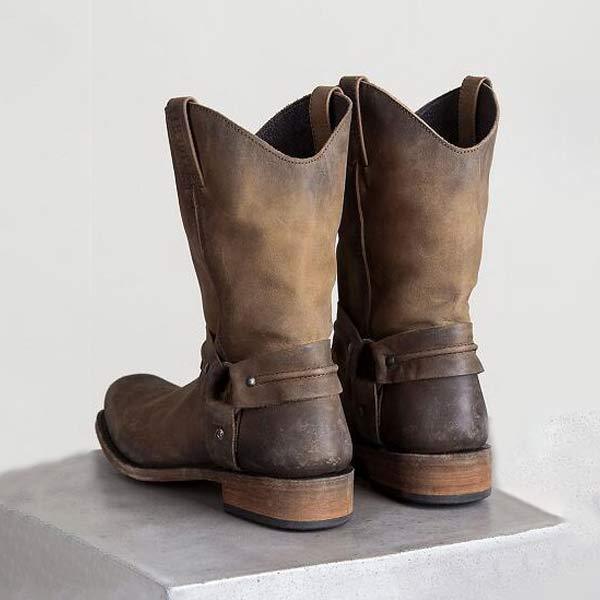 Damen Vintage Stiefeletten mit niedrigem Absatz