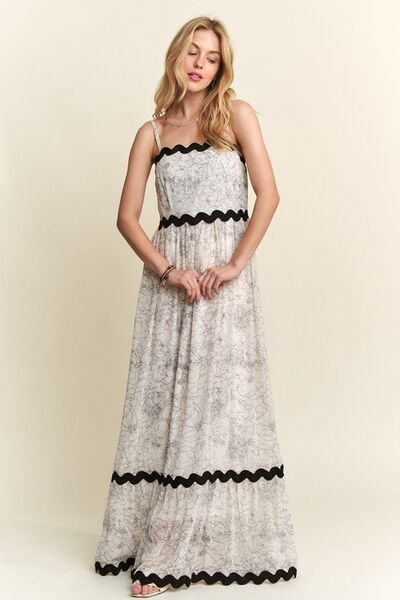 Robe longue à bretelles réglables ADORA Floral
