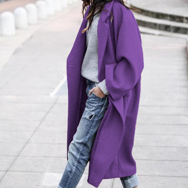 🔥Plus que 36 en stock - Coupe-vent chaud rétro oversize décontracté de couleur unie