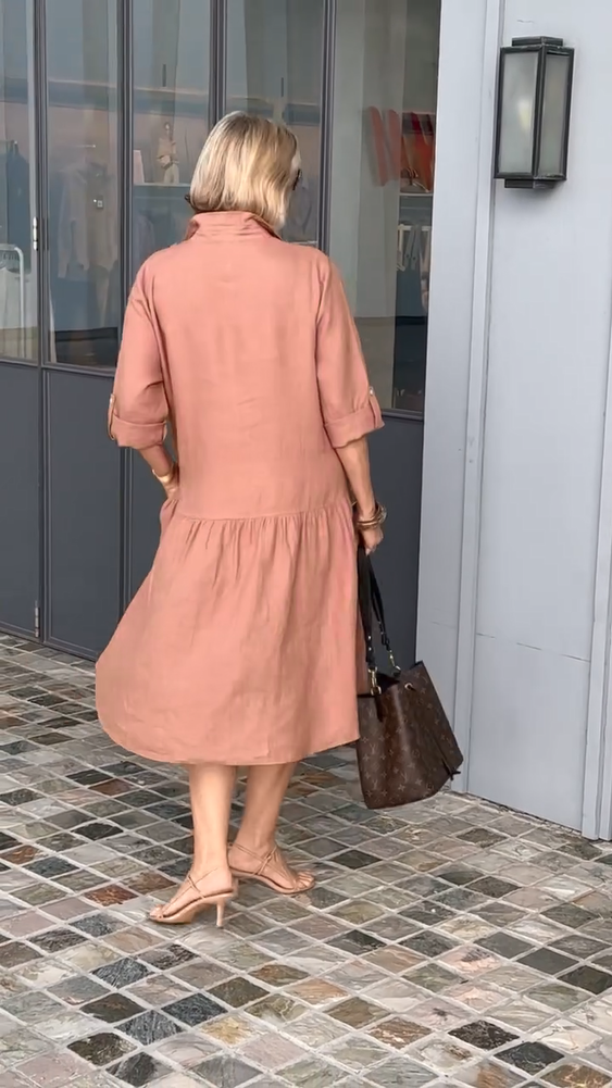 🎉🔥DERNIER JOUR -50%🔥 Nouvelle robe décontractée en coton et lin pour femme