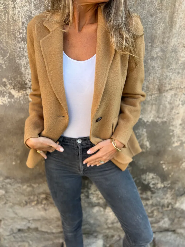 🔥NEUHEIT- 48% RABATT- Damen Baumwoll-Revers Langarm Freizeitjacke