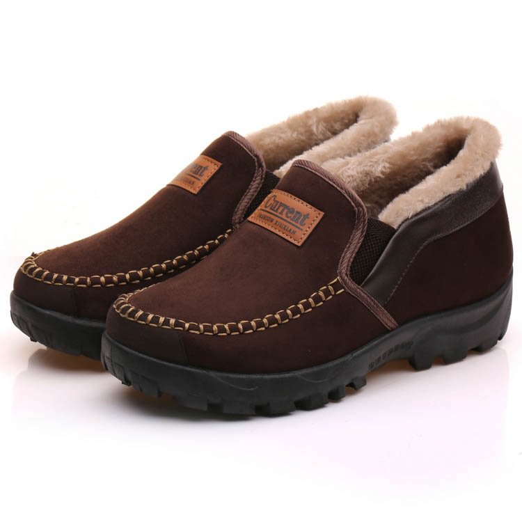 Bottes de neige confortables, imperméables et chaudes en cuir