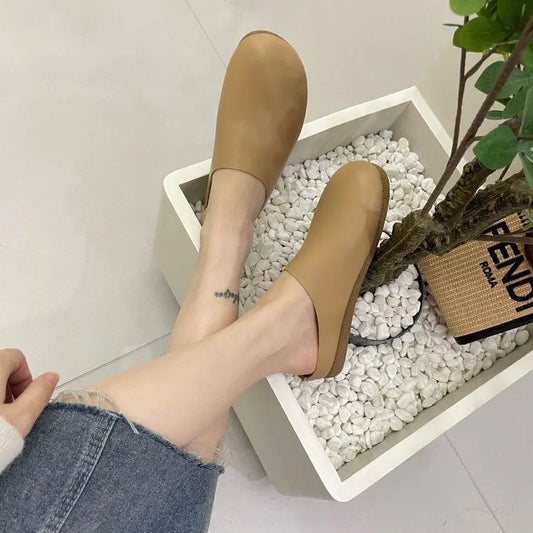 Chaussons en cuir italien / Chaussures orthopédiques pour femmes LetcloMC