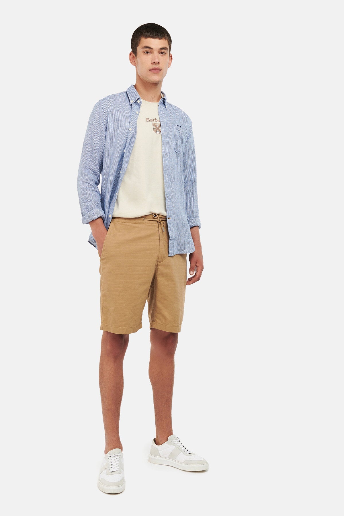 Linton Tailored Linen Shirt - NAVY