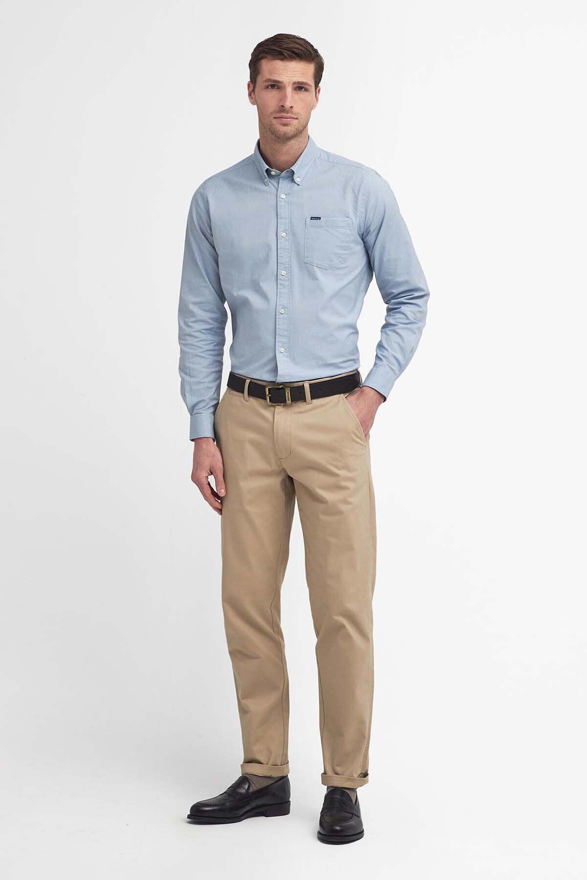 Marsden Tailored Long-Sleeved Shirt - COOL BLUE