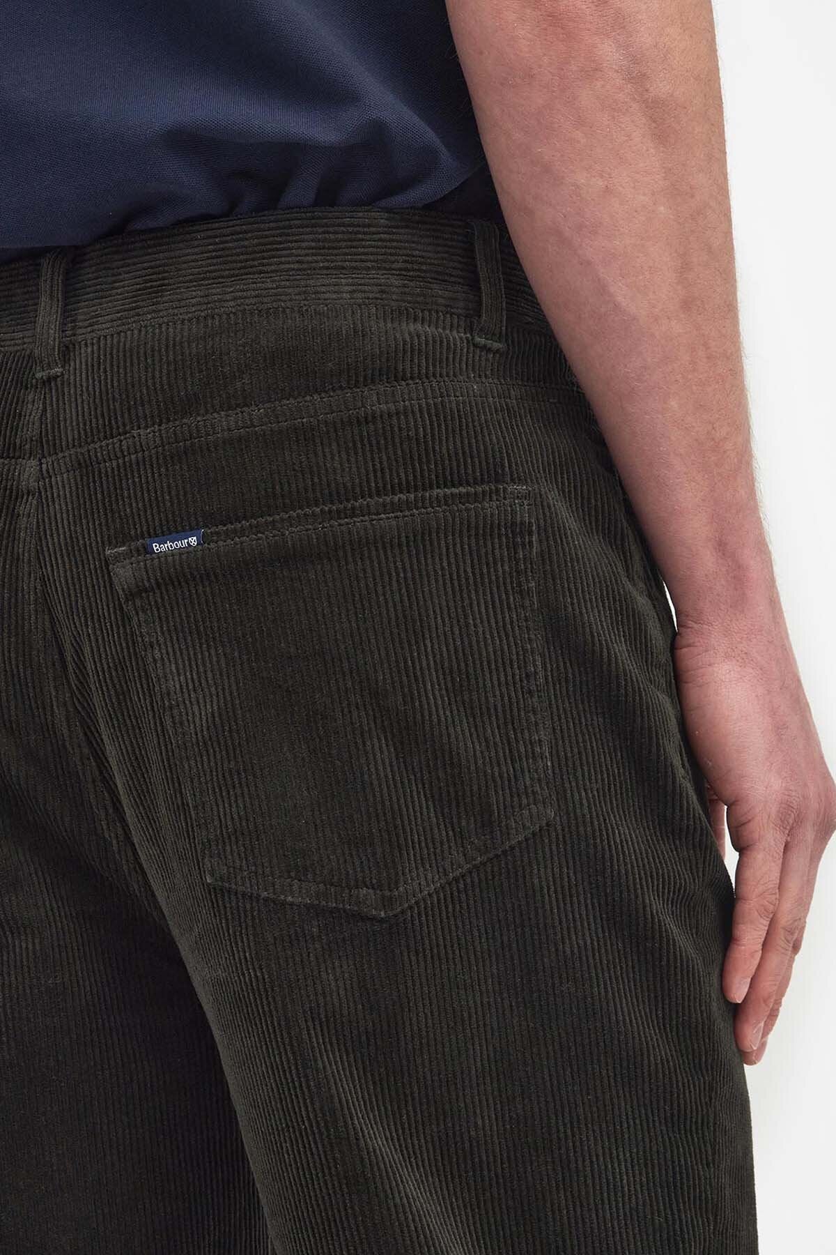 Stretch Cord Regular Trousers - FOREST