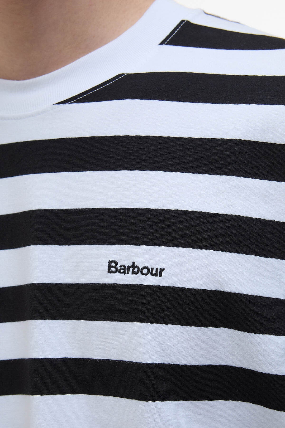 Saltford Striped Oversized T-Shirt - BLACK