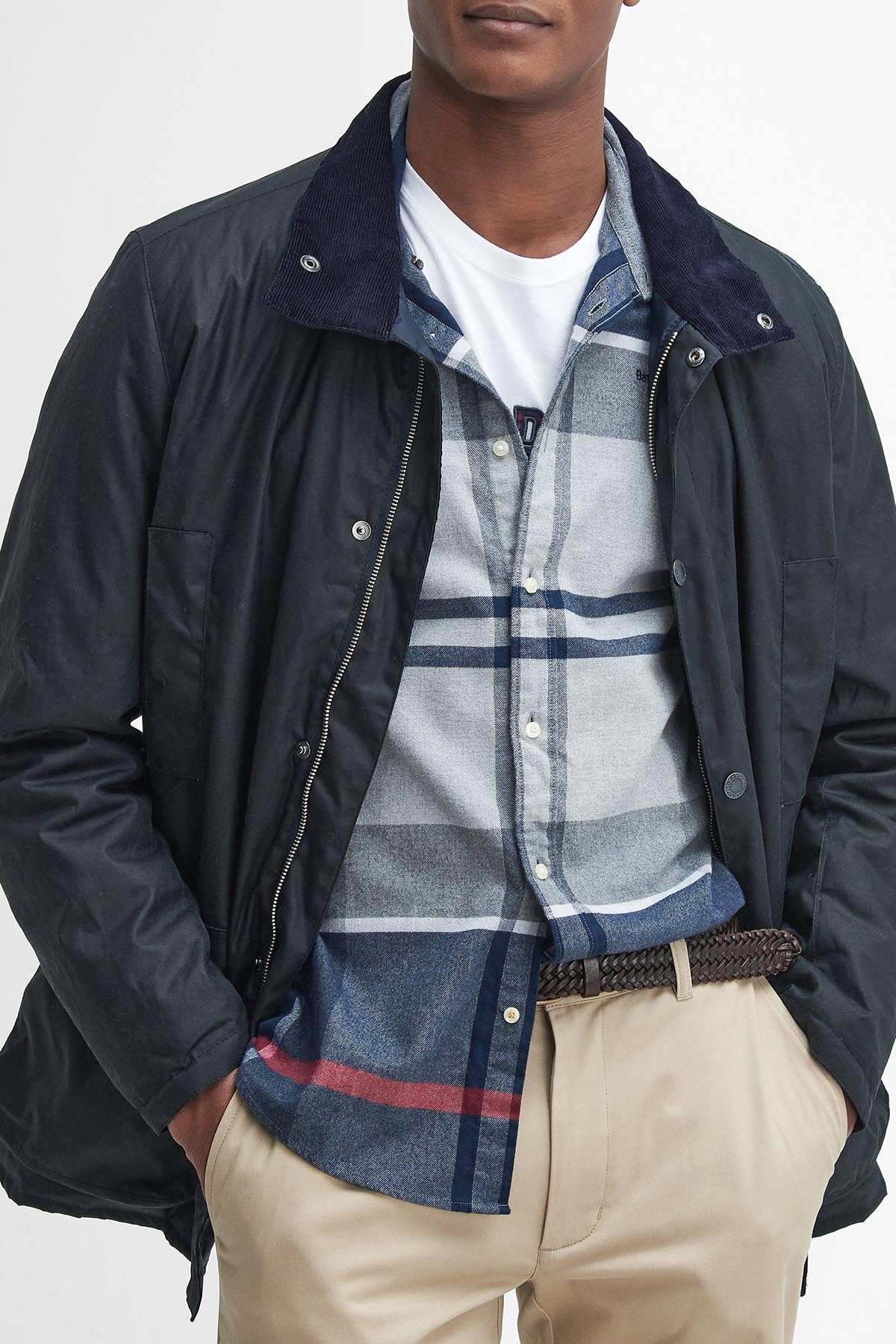 Beaufort Waxed Mac - NAVY