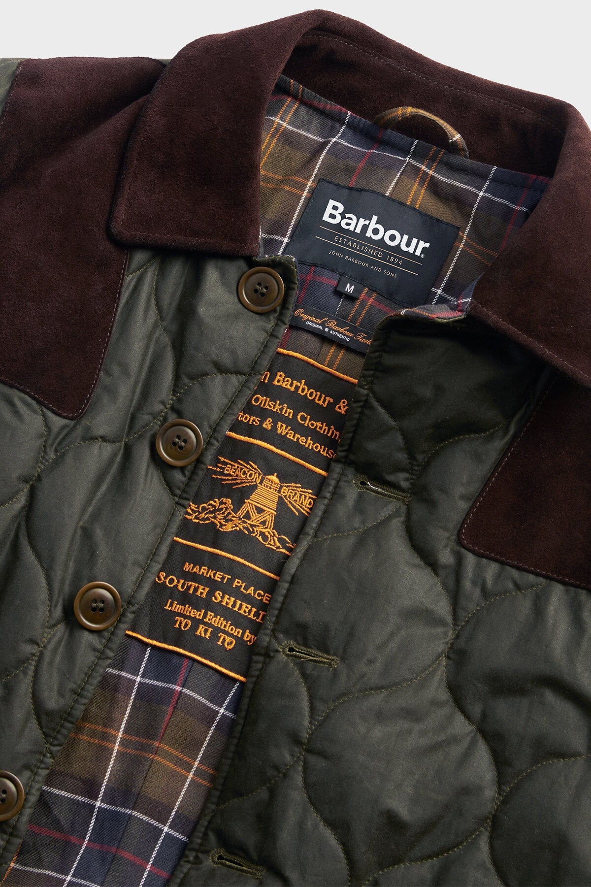 Sporting Quilted Waxed Jacket - ARCHIVE OLIVE