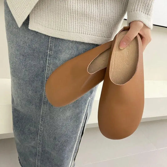 Chaussons en cuir italien / Chaussures orthopédiques pour femmes LetcloMC
