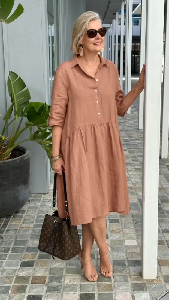 🎉🔥DERNIER JOUR -50%🔥 Nouvelle robe décontractée en coton et lin pour femme