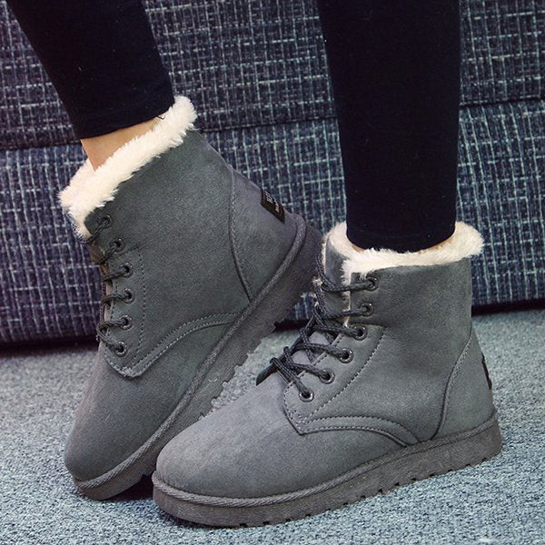 Damen Plüsch-Schneestiefel