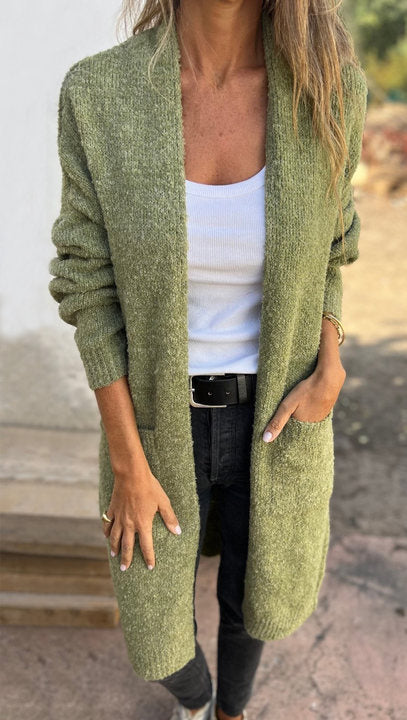 🔥Plus que 36 articles en stock - Gilet décontracté surdimensionné en maille avec poches pour femme