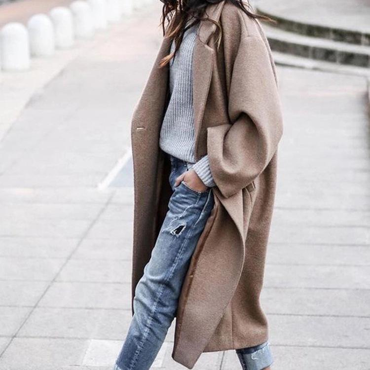 🔥Plus que 36 en stock - Coupe-vent chaud rétro oversize décontracté de couleur unie