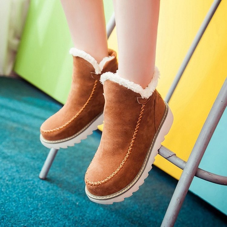 Klassische rutschfeste Knöchel-Schneestiefel für Damen
