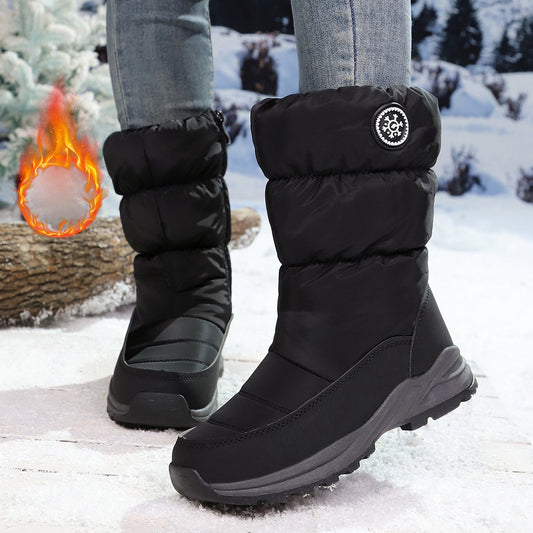 🔥Dernier Jour de Promotion 50% de Réduction - Bottes de Neige Mi-Mollet Hiver Femme de Haute Qualité