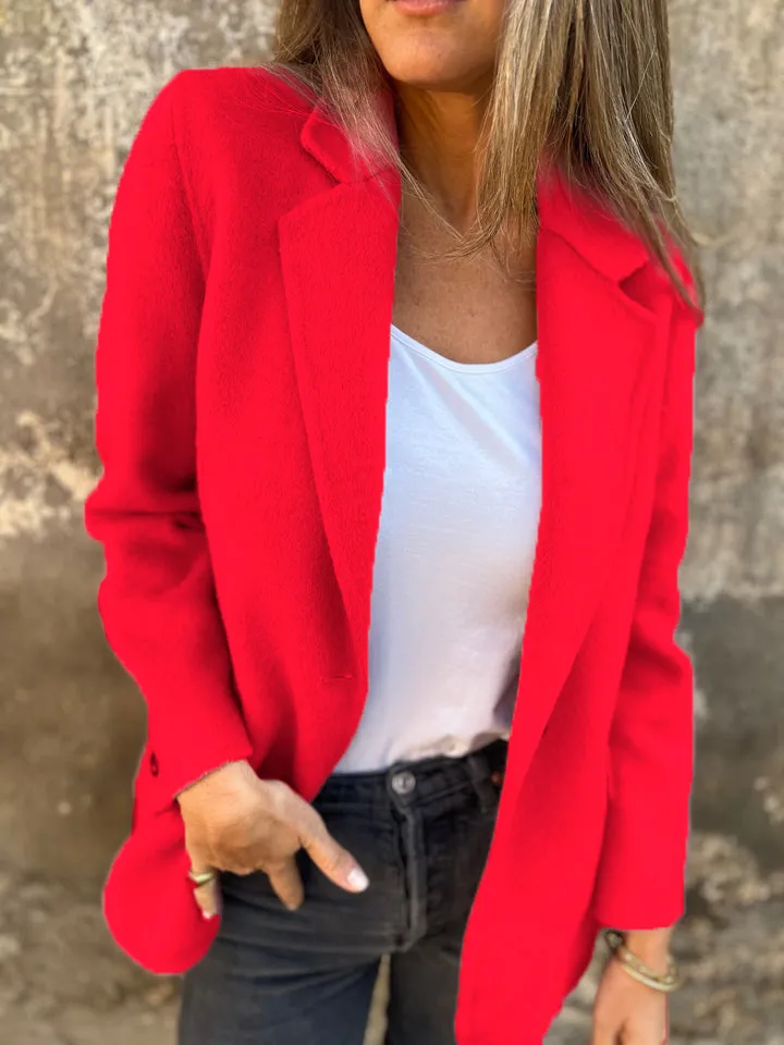🔥NEUHEIT- 48% RABATT- Damen Baumwoll-Revers Langarm Freizeitjacke