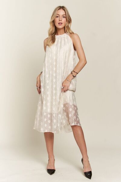 Robe midi Adora grecque avec détails de perles