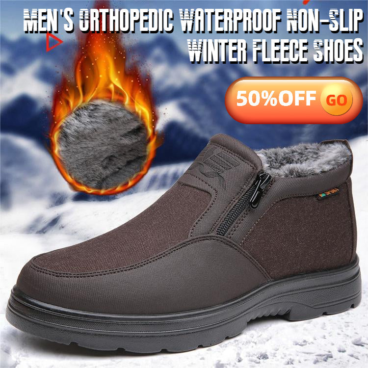 Herren Orthopädische Warme Schneestiefel Wasserdicht Rutschfeste Winter Fleece Schuhe
