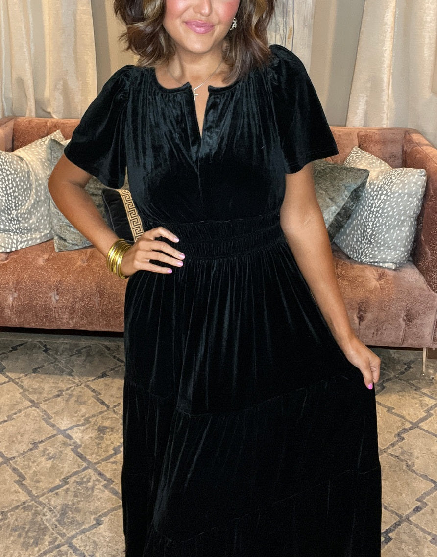 Nouvelle robe longue étagée en velours pour femme (2 achetées, livraison gratuite)