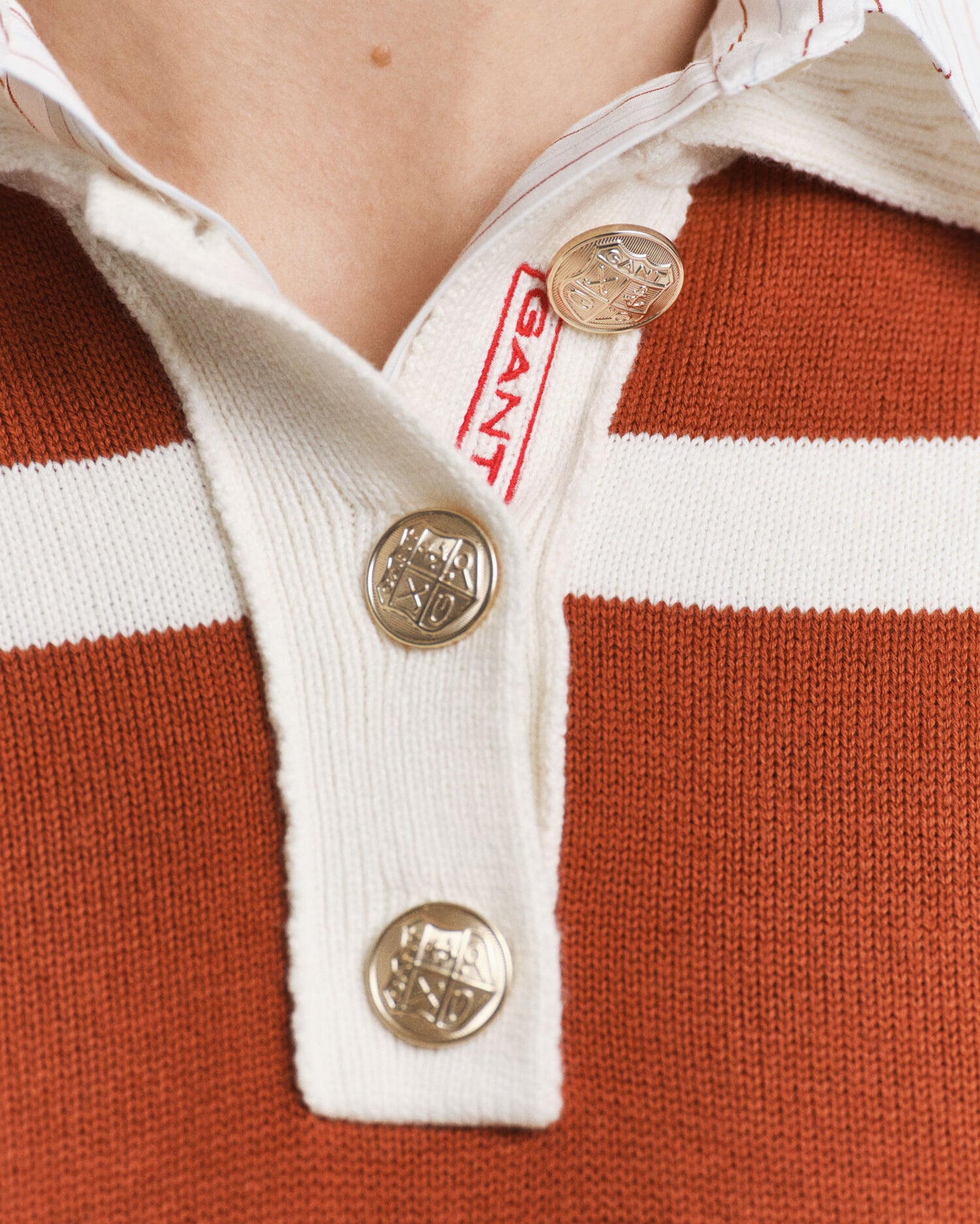 Striped Knitted Rugger