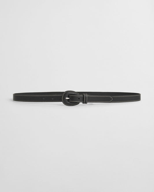Leather Covered Buckle Belt