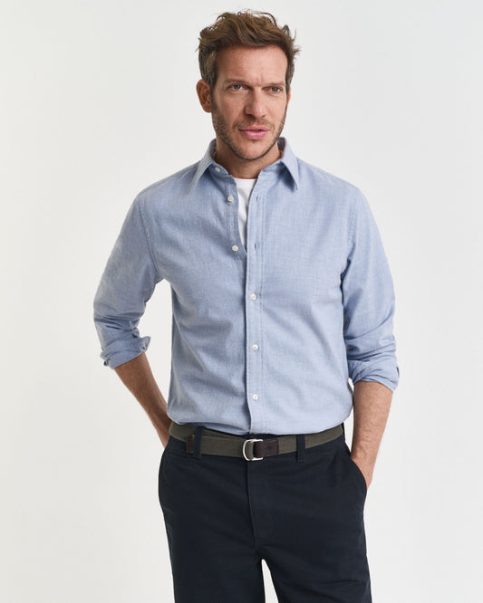 Regular Fit Melange Flannel Shirt