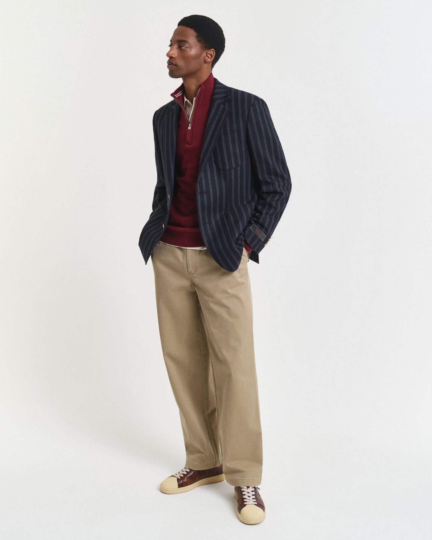 Superfine Lambswool Half-Zip Sweater