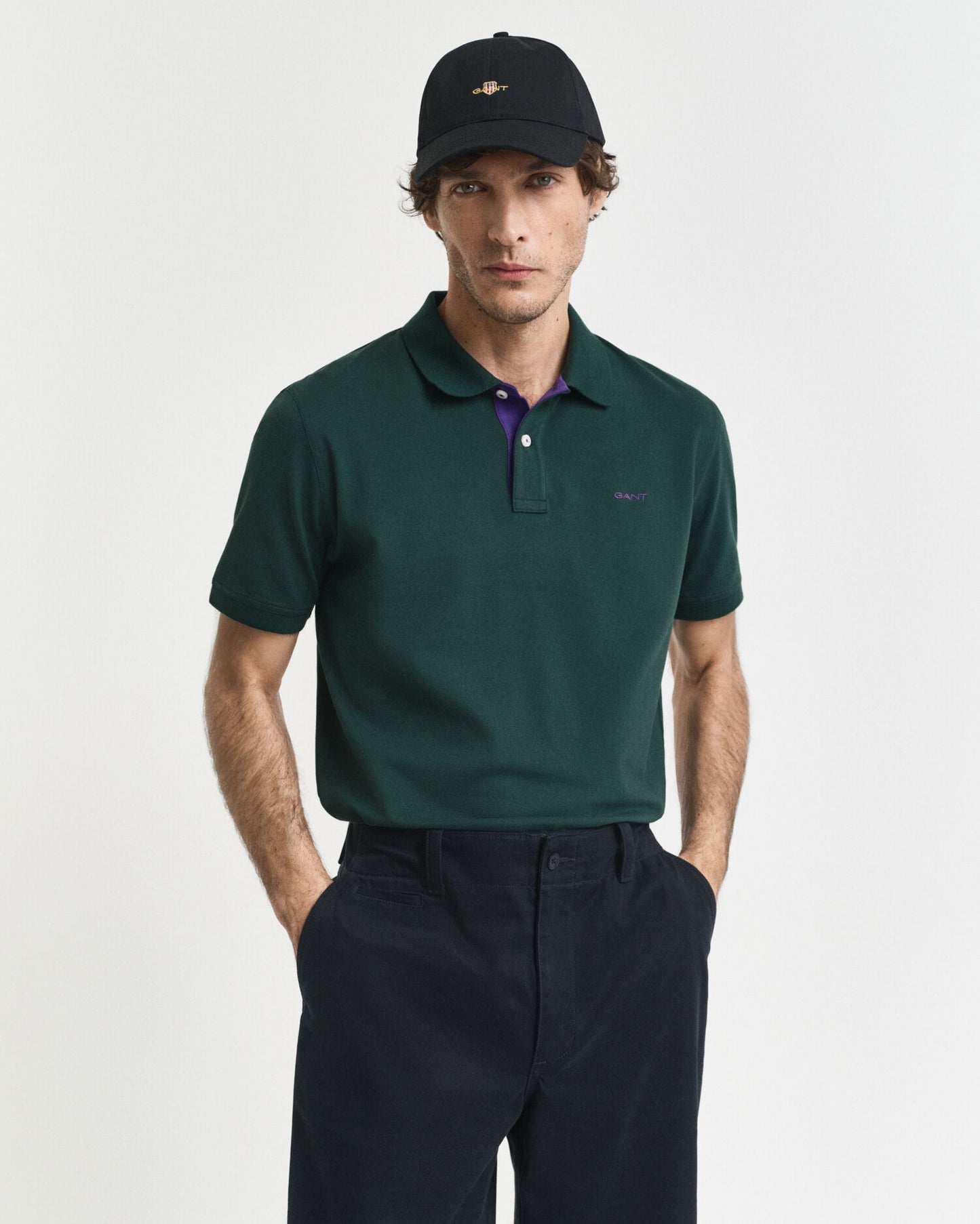 Contrast Pique Polo Shirt